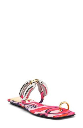 Jeffrey Campbell Guilded-2 Toe Loop Sandal in Red Pink Multi at Nordstrom, Size 5.5