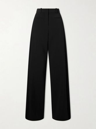 Courr&egrave;ges Pantaloni A Gamba Larga In Cr&ecirc;pe Heritage - Nero