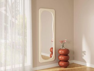 Vente-Unique Mirror With Glossy Finish - W. 24 X H. 160 Cm - Ivory - HAIMEI