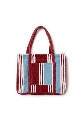 Christy College Striped Towelling Beach Tote Bag in Earth Red at Nordstrom