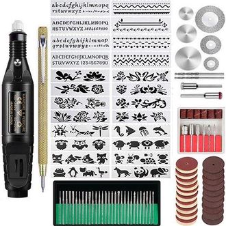 OEM Kit De Herramientas De Grabado De 107 Piezas, Bol&iacute;grafo De Grabado De Alambre Multifuncional, Herramienta Rotativa Diy Para Joyer&iacute;a, Vidrio, Madera Y 