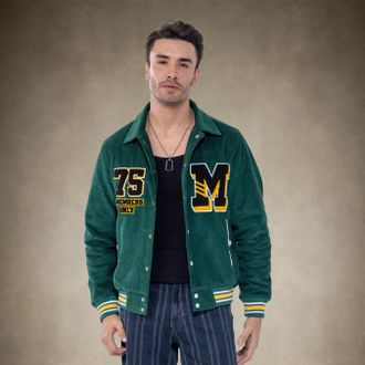Members Only Mens Corduroy Varsity Jacket