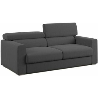 Divani.Store Divani.store - Dylan Divano con pouf estraibile 188 cm antracite