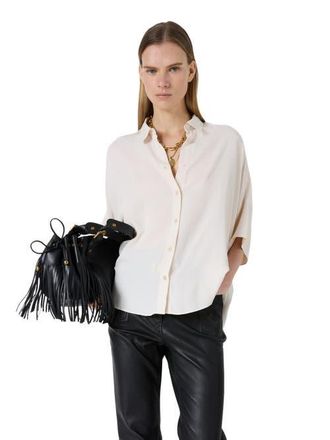 Gerard Darel Cirae 3/4 Sleeve Oversized Shirt in Pink Beige at Nordstrom, Size Medium