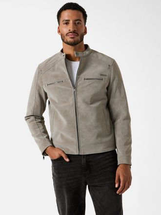 Guess Mckenzie Faux-Suede Moto Jacket