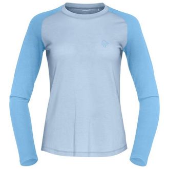 Norr&oslash;na Femund Pureull Long Sleeve Merinoshirt f&uuml;r Damen | blau/ allure