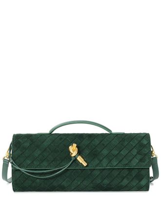 Tiffany & Fred Woven Suede & Leather Shoulder Bag