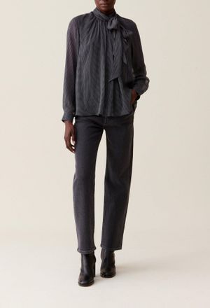 Claudie Pierlot Blouse lavalli&egrave;re carreaux fluide