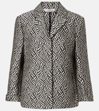 Max Mara Lira cotton-blend jacquard blazer