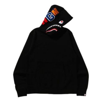 A Bathing Ape Shark Pullover Hoodie Black 1K80-114-013-BLACK