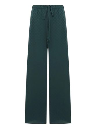 Gucci GG-jacquard trousers - Green