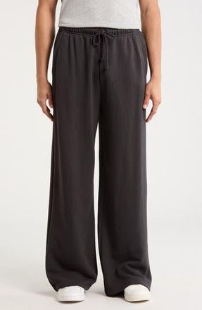 Abound Baggy Cotton Blend Pants in Black Faded at Nordstrom Rack, Size Large