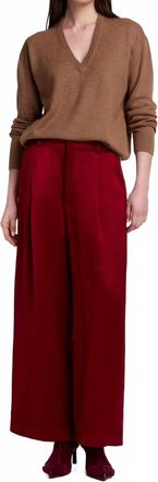 Smythe Cropped Pleated Trousers In Crimson