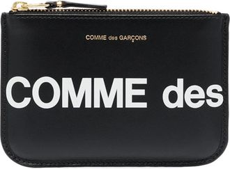 Comme Des Gar&ccedil;ons Logo Pouch - unisex - Portefeuilles - Zwart - ONE Size - Leer - Accessoires