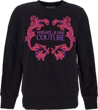 Versace Jeans Couture Felpa - Dames - Sweatshirts - Zwart - M - Katoen - Hoodies & sweatvesten