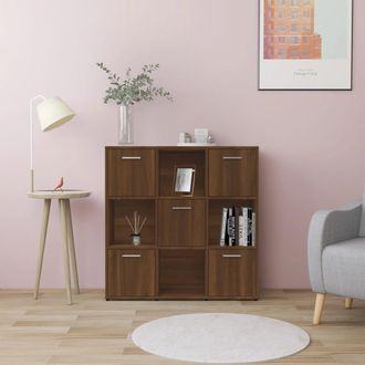vidaXL Vidaxl - Estanter&iacute;a Madera Contrachapada Roble Marr&oacute;n 90x30x90 Cm