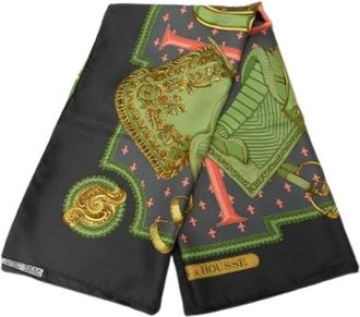 Hermès Pre-owned Scarves, female, Black, Size: ONE SIZE Pre-owned Vintage Silk Scarf