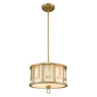 Netlighting Lemuria 2 Light Medium Round Ceiling DuoMount Pendant Gold E27