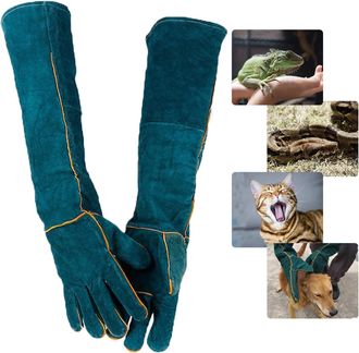 OEM Guantes Protectores Resistentes A Las Mordeduras Para Animales, Guantes De Trabajo De Seguridad De Cuero Para Ba&ntilde;ar, Acicalar Y Manipular Perros, Gato