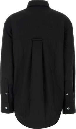 Ami Womens Black Wool Oversize Shirt Noir Virgin