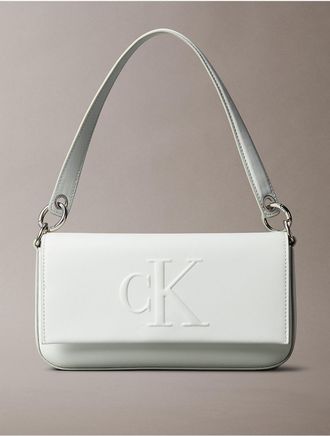 Calvin Klein Womens Sculpted Impression Shoulder Bag - Green