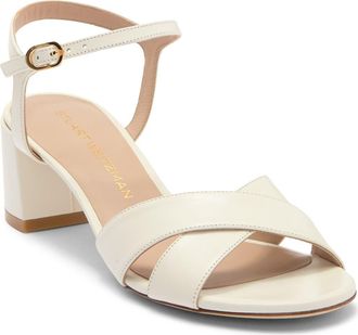 Stuart Weitzman Dayna Ankle Strap Sandal in Cream at Nordstrom Rack, Size 10.5
