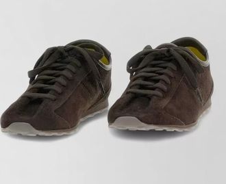 Jacquemus suede low top sneakers almond toe