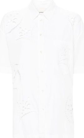 Isabel Marant Bilya broderie-anglais shirt - women - Modal/Polyamide/Polyester - 40 - White