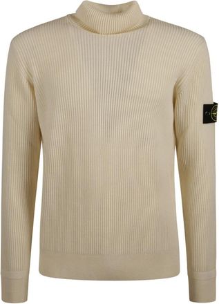 Stone Island Truien & Vesten, Heren, Beige, M, Wol, RWS Turtle Neck Sweater