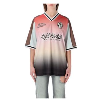 Off-white T-Shirts, female, Multicolor, Size: XS Soccer Tee