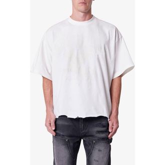 mnml Moth Eaten Crop T-Shirt in White at Nordstrom, Size Xx-Large