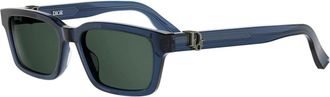 Dior Oblique S5I Vierkante Zonnebril - unisex - Accessoires - Blauw - Maat: 53 MM