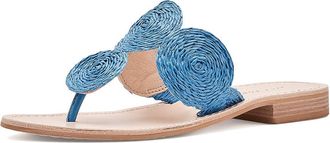 Jack Rogers Margo Flat Sandal Womens Sandals Salt Water Blue : 5.5 M, Leather