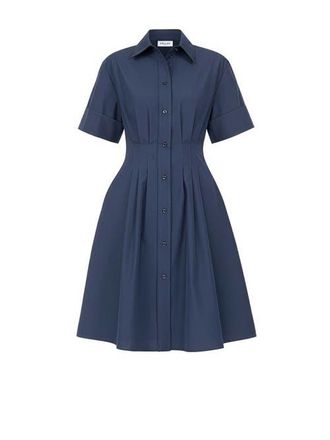 C&acirc;llas Milano Bergamo Fit and flare shirt dress in Navy at Nordstrom, Size 2 It