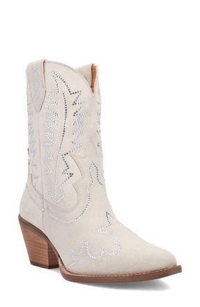 Dingo Tiny Pony Rhinestone Western Boot in White at Nordstrom, Size 8.5