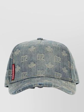 Dsquared2 embroidered denim baseball cap