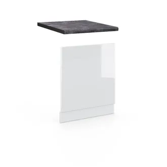 Vicco Panel Frontal Fame-line, Blanco Alto Brillo, 60 Cm, Et Antracita