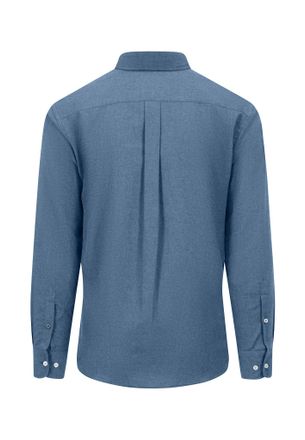 Fynch-Hatton Langarmhemd FYNCH-HATTON, Herren, Gr. S, N-Gr, blau (cloud blau), Obermaterial: 100% Baumwolle, regular fit, mit Kn&ouml;pfen Doppelmanschette, Hemden Lang