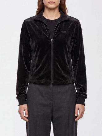 Diesel Felpa F-Rosy slim fit in velluto con zip e collo alto