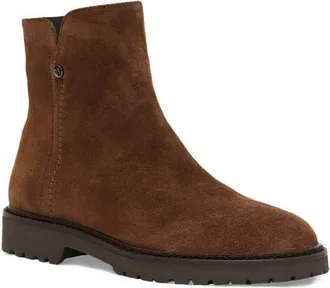 Aquatalia Misty Waterproof Bootie in Brandy Suede at Nordstrom, Size 10.5