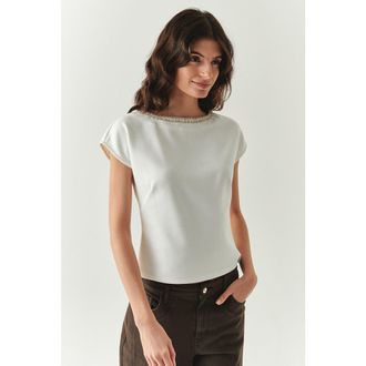 Exquise Scout Dropped Shoulder Knit Blouse in Ecru at Nordstrom, Size X-Small
