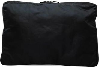 Prada Pre-owned Nylon Pouch - Dames - Vintage Clutch - Zwart - ONE Size - Nylon - Vintage