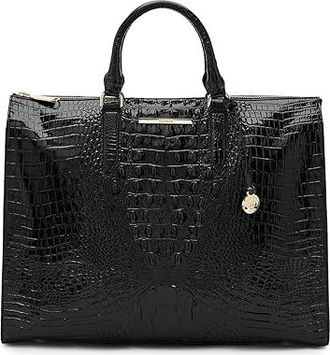 Brahmin Business Tote Tote Handbags Black Melbourne, Leather