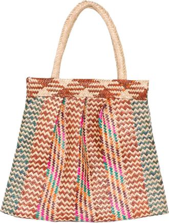 Brigitte interwoven beach bag - Pink