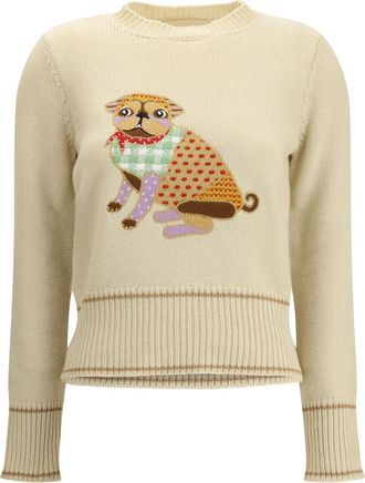 Valentino Le Chien De La Maison Embroidered Sweater