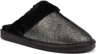 Generic Ladies Slip On Slippers Size 4 Mule Slipper Size 7 Ladies Faux Fur Slippers Womens Fur Lined Slipper Slip On Sizes 3-8 Black 4 UK