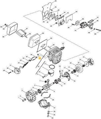 Alpina Segmentos De Cilindro De Pist&oacute;n De Motosierra Original Xc44 430 470 Sp440 383070001/0 Alpina