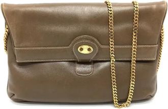 Celine Pre-owned Leather celine-bags - Dames - Vintage Schoudertas - Bruin - ONE Size - Vintage
