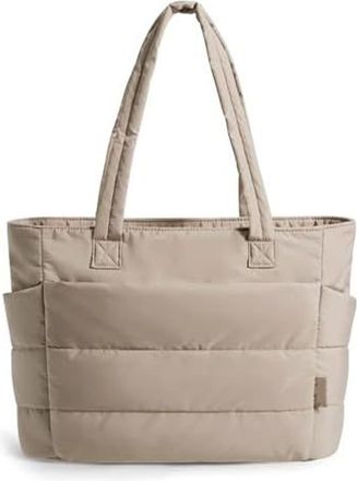 Generic Puffer Tote Bag for Women with Compartments Lightweight Puffy Handbag Large Laptop Purse for Work Travel Gym