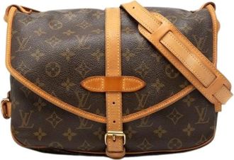 Louis Vuitton Pre-owned Cross Body Bags, female, Brown, Size: ONE SIZE Pre-owned Saumur 30